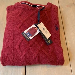 U.S. Polo Assn. Women's Crew Neck Sweater in Plum